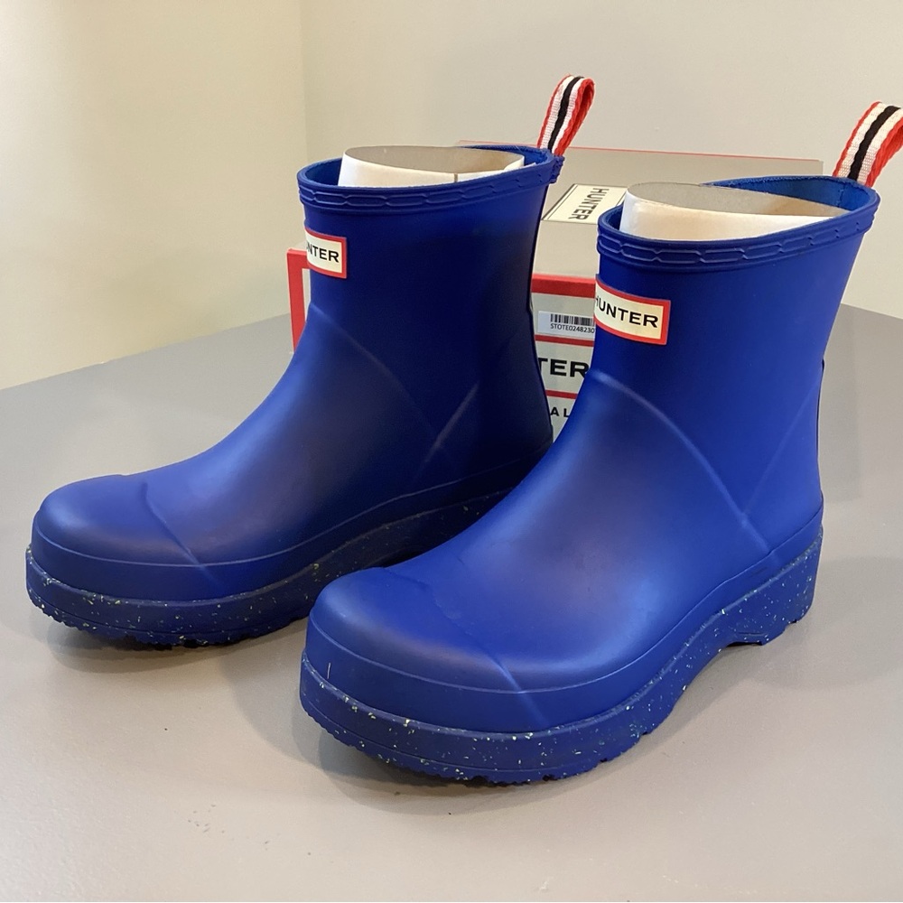 Hunter Play Boots men’s 8 /41 women’s 9.5 Blue Wellies rain